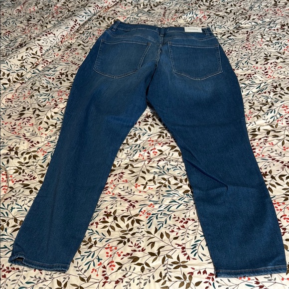 Express Blue Skinny Jeans with Faded Denim Look - Picture 3 of 7